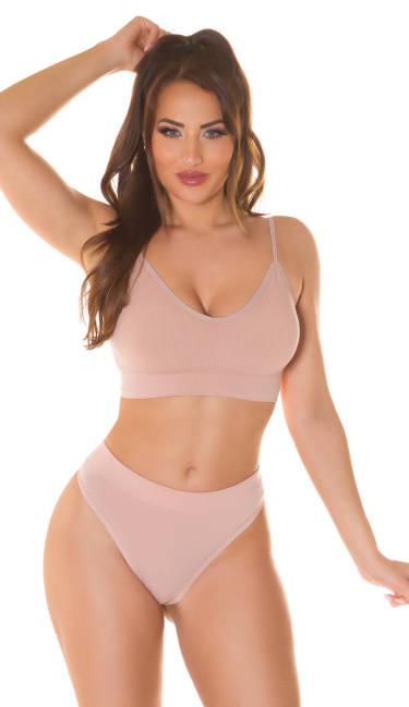 musthave dessous set lounge style roze